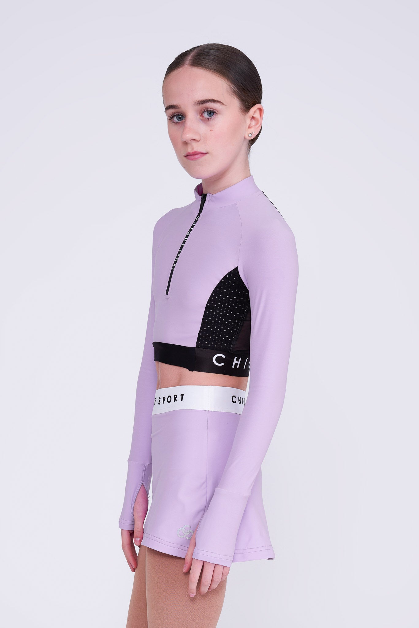 Ignite Long-Sleeve Crop in Amethyst