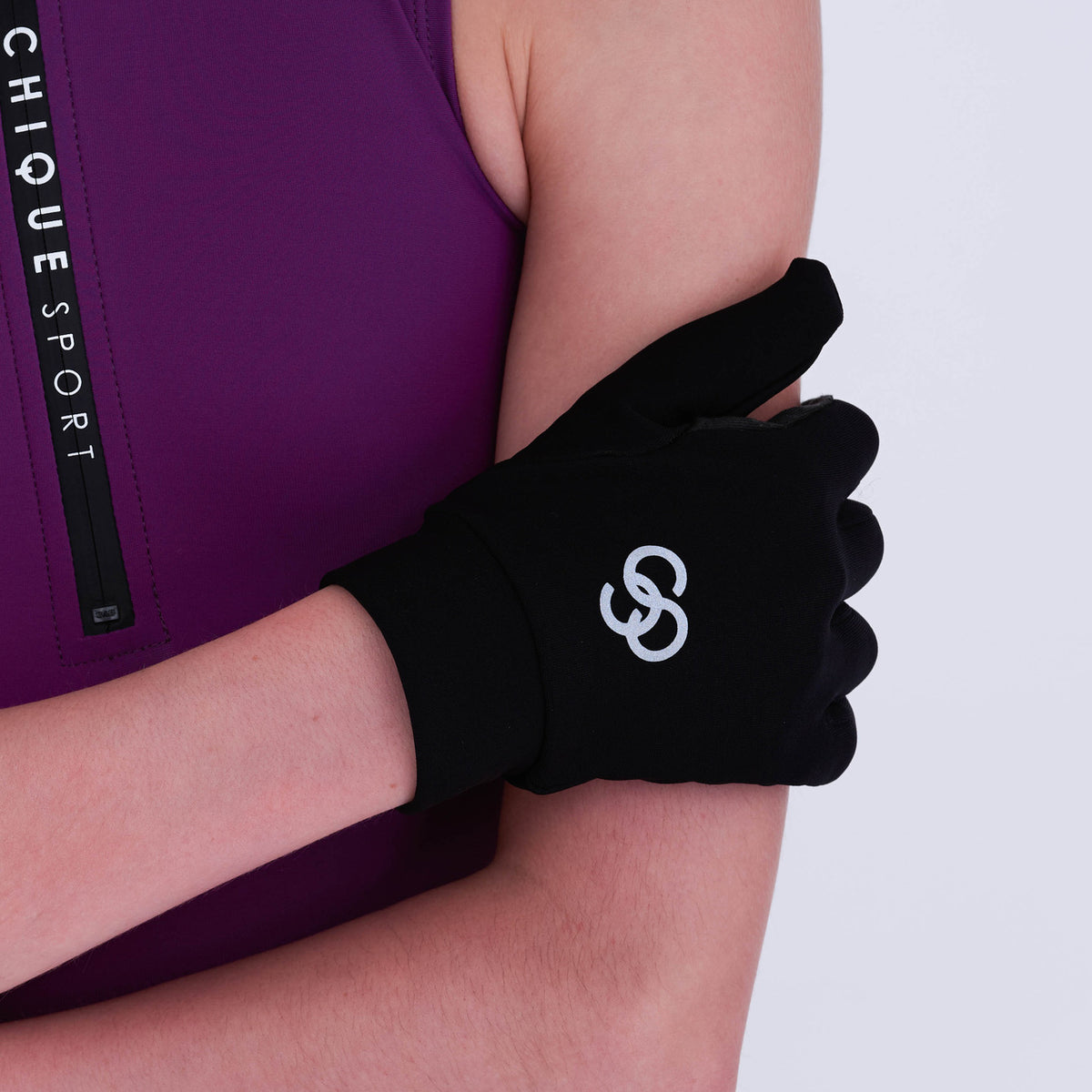 Schwarze Eiskunstlauf-Handschuhe