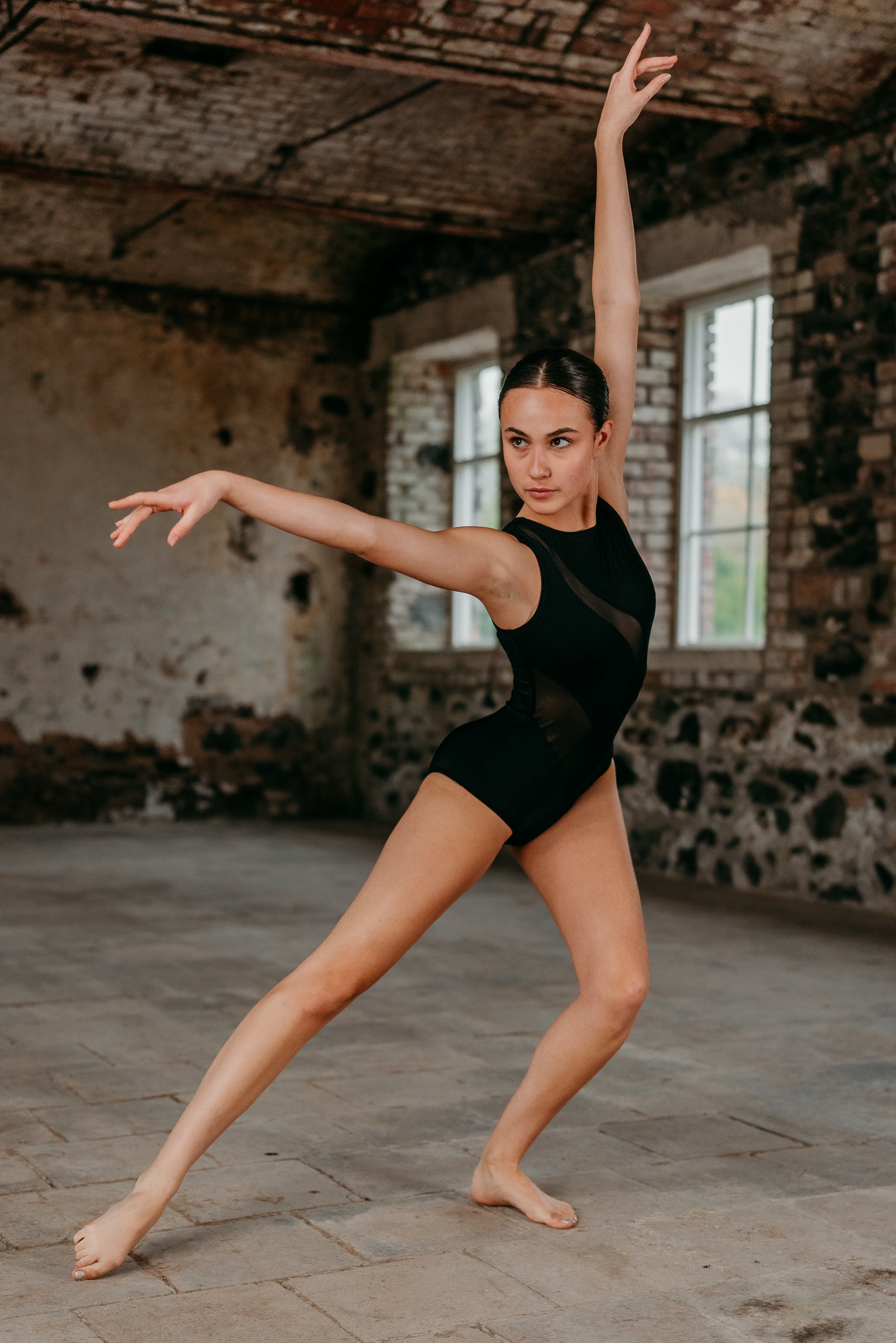 Phoenix Leotard in Black