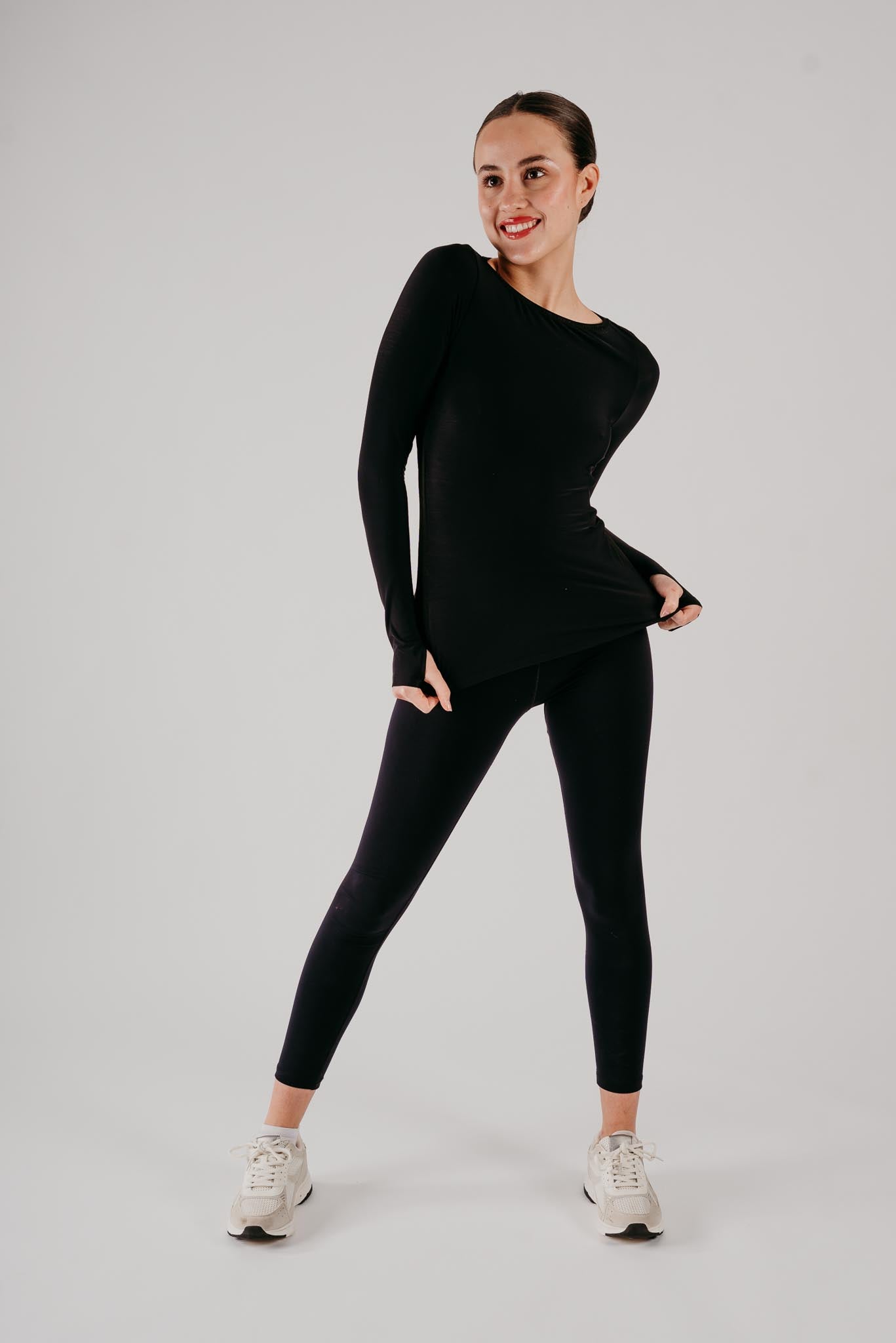 Phoenix Long Sleeve Top in Black