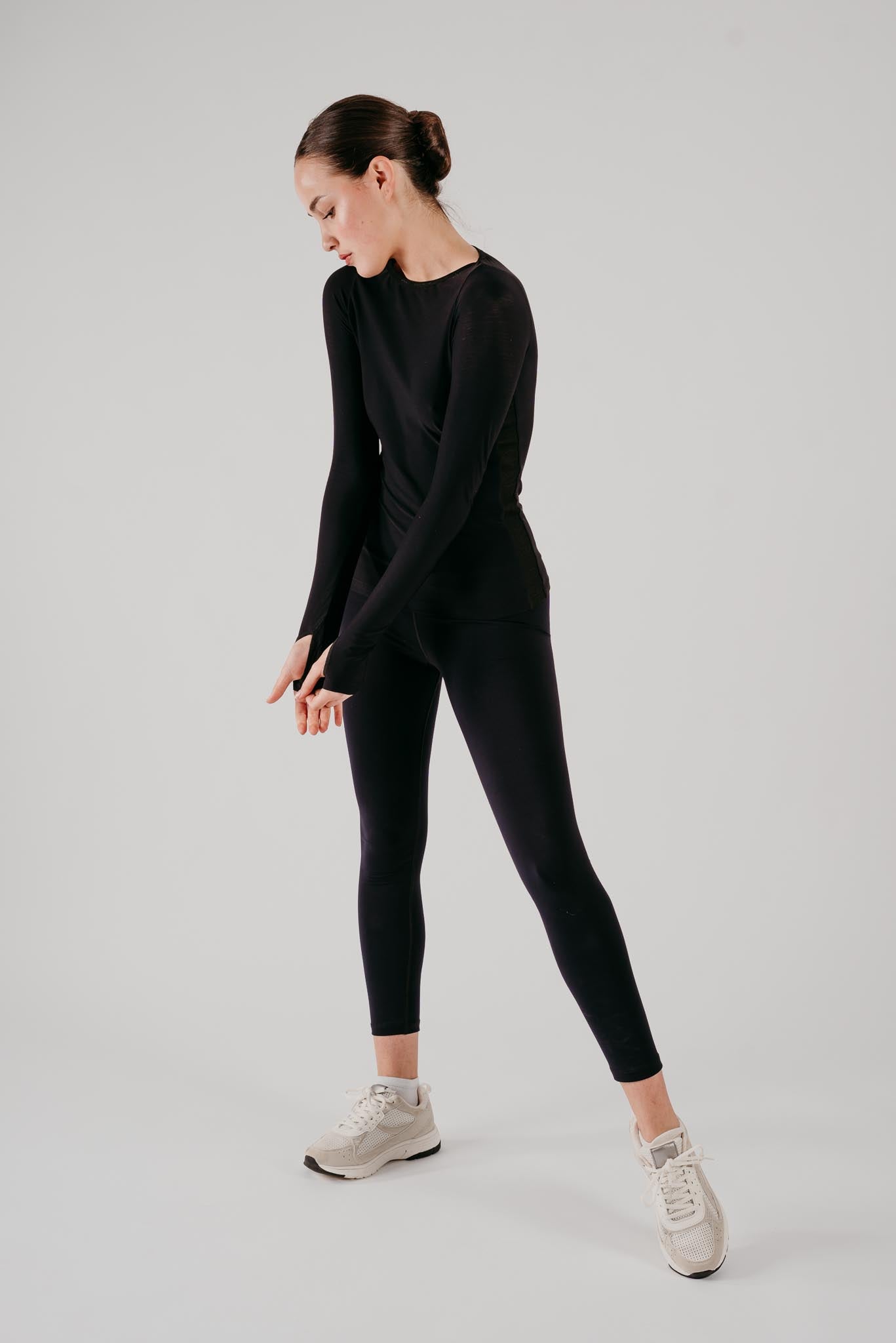 Phoenix Long Sleeve Top in Black