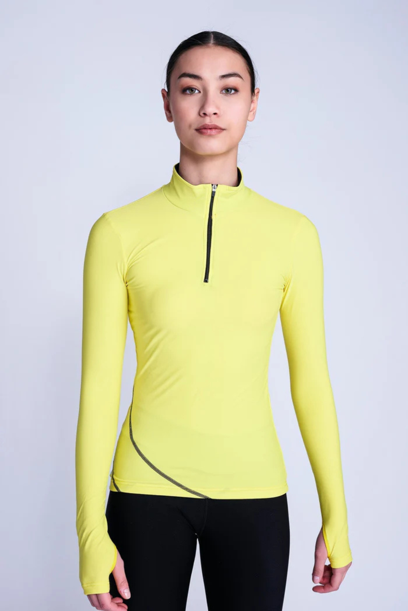 Desire Half-Zip Top in Yellow