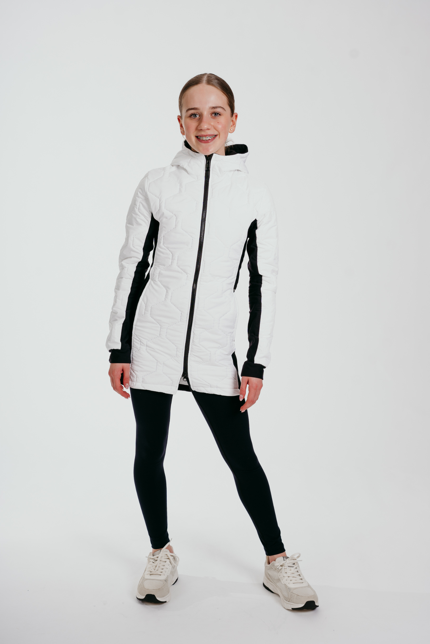 Prepare To Win Long-line Coat In White