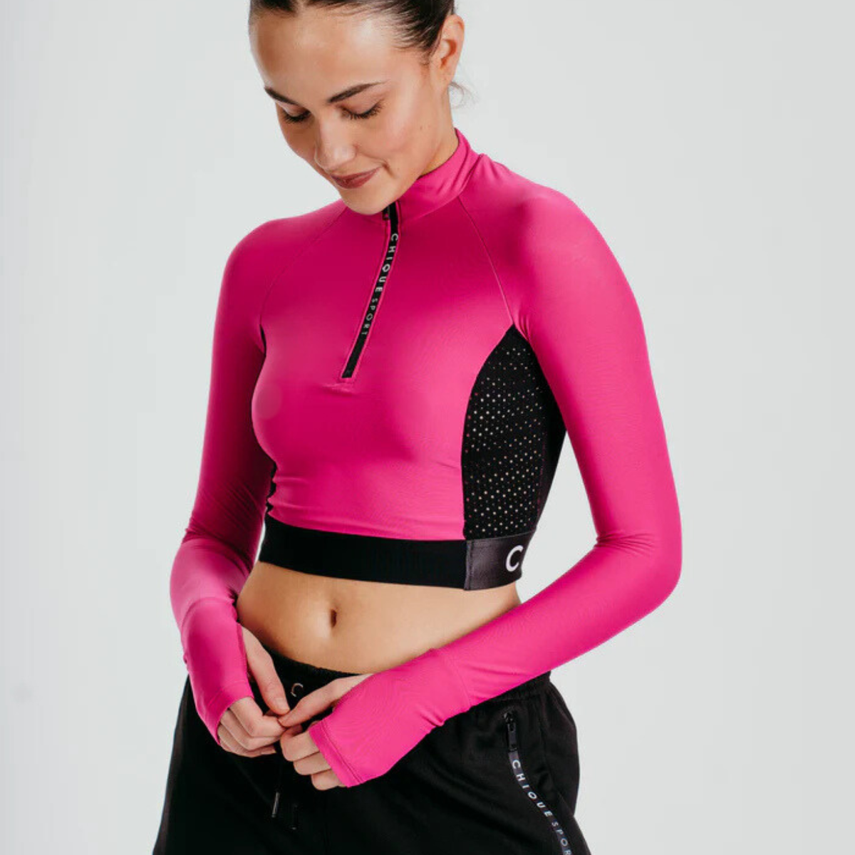 Figure Skating Ignite Crop Top in Fuchsia | Chique Sport Figure Skating Ignite Crop Top in Fuchsia | Chique Sport