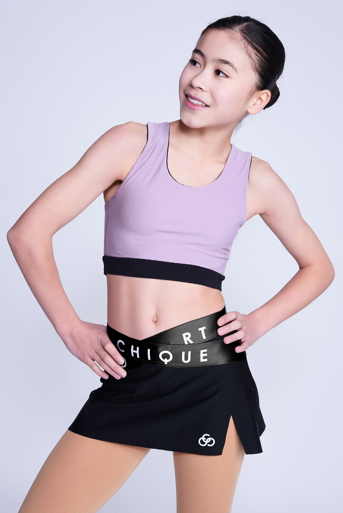 Fierce X Crop Top in Amethyst