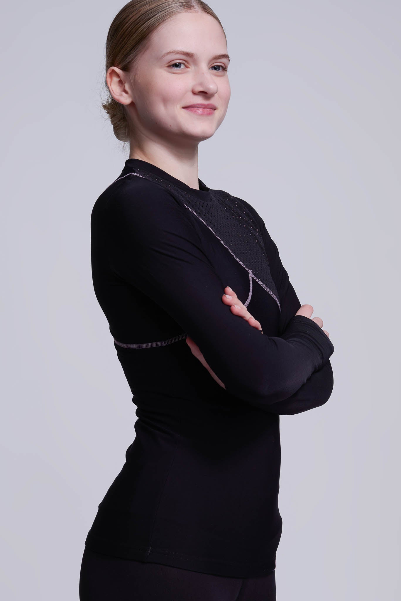 Girl's No-Slip Figure Skating Leggings in White | Chique Sport