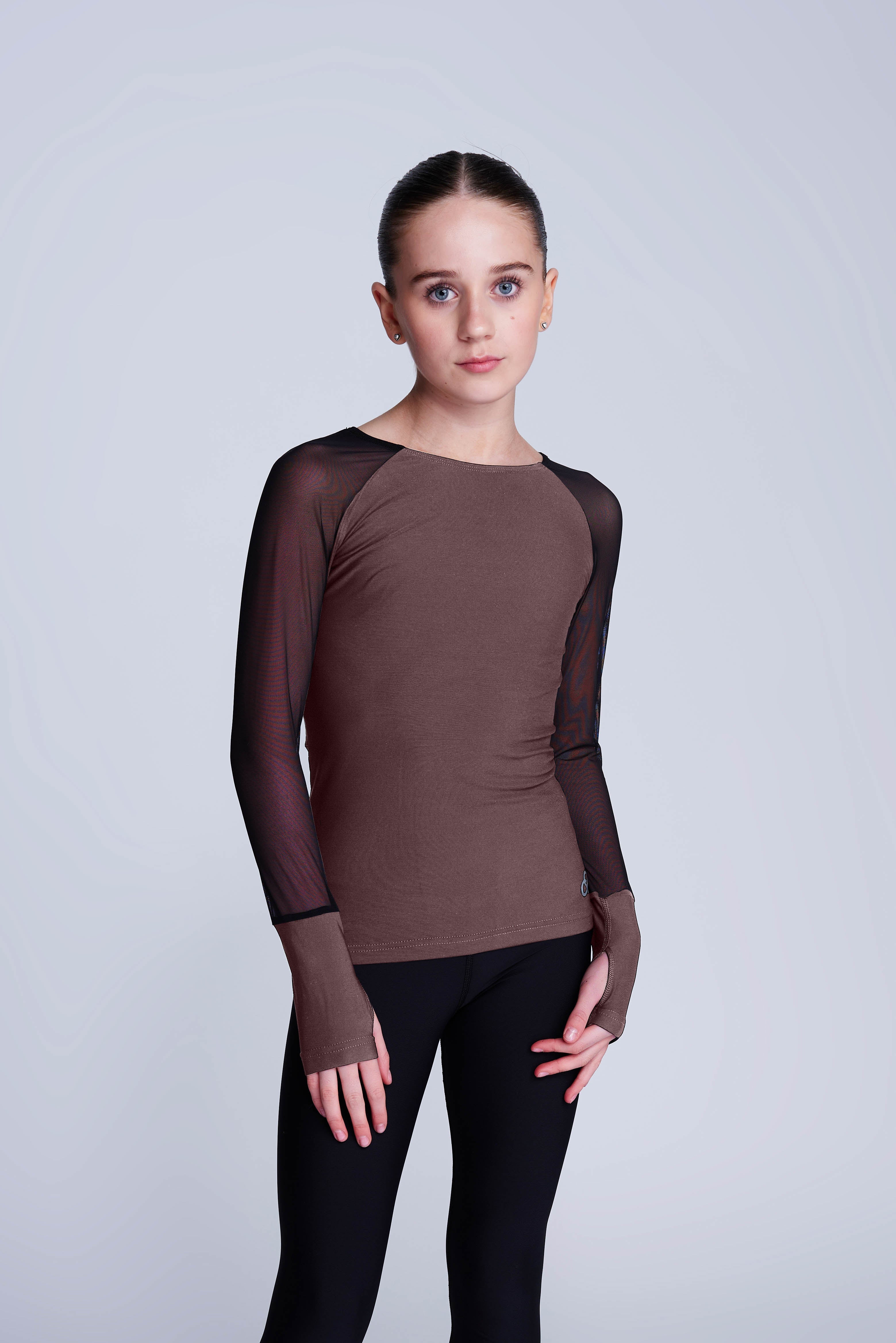 Ignite Long-Sleeve Top in Taupe