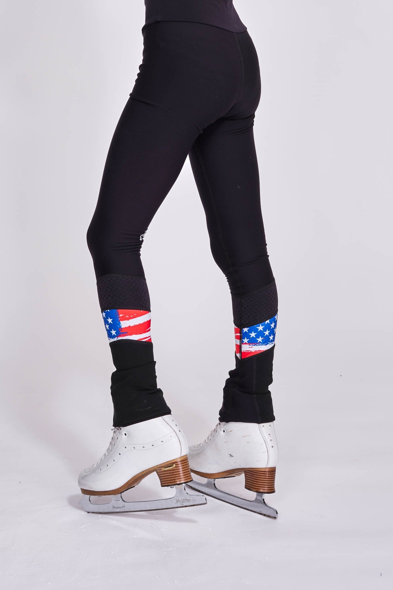 Girl's USA Non-Slip Figure Skating Leggings