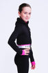 Fearless Crop Hoodie in Black and Fuchsia