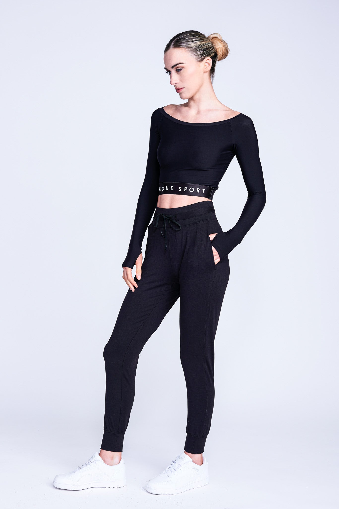 Crop best sale top joggers