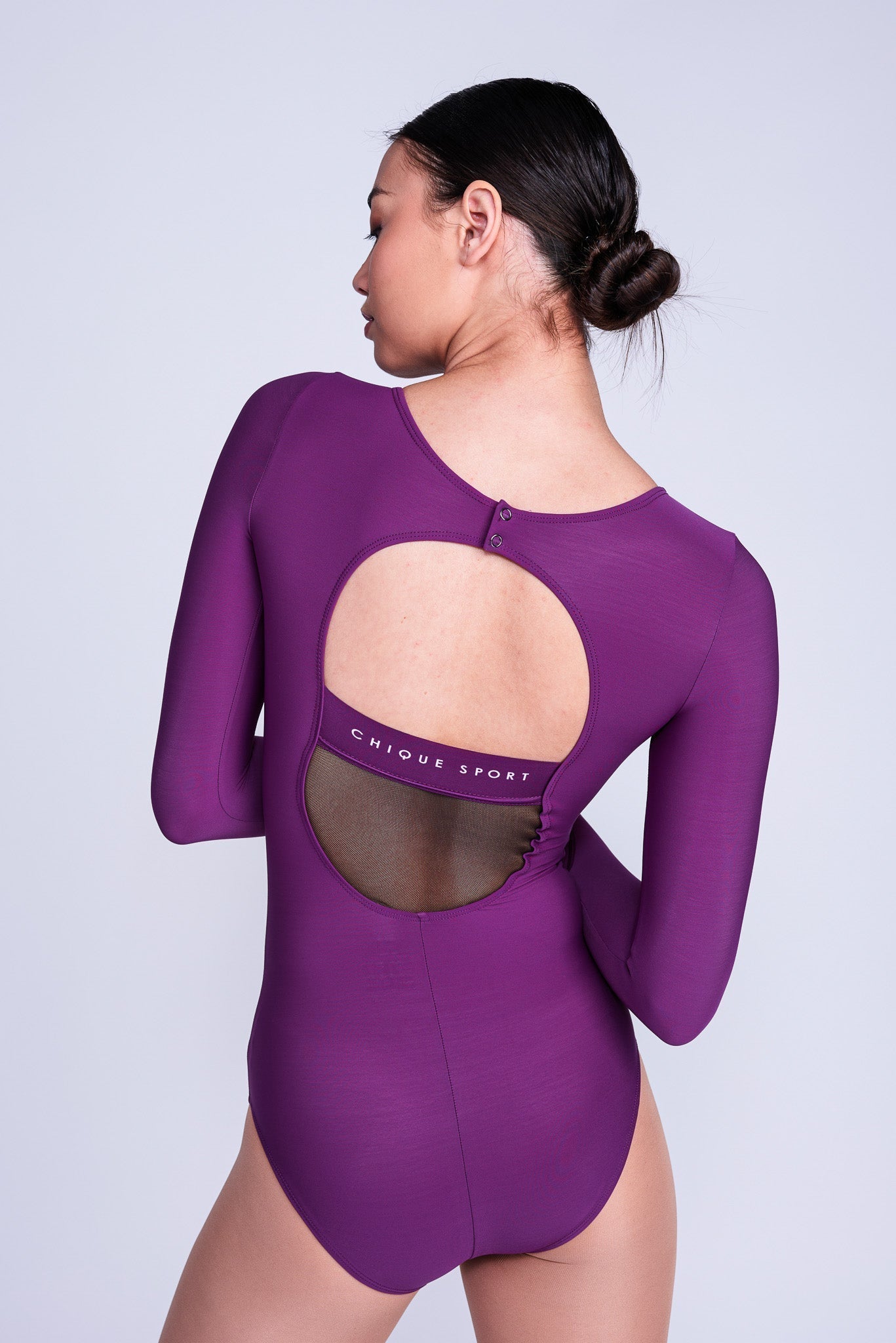 Empower Long-Sleeve Leotard in Berry