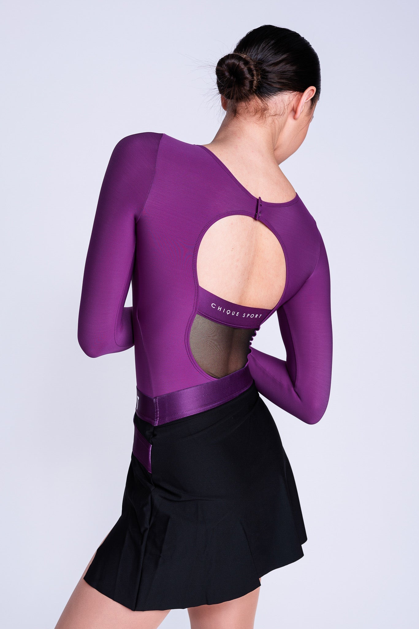 Empower Long-Sleeve Leotard in Berry